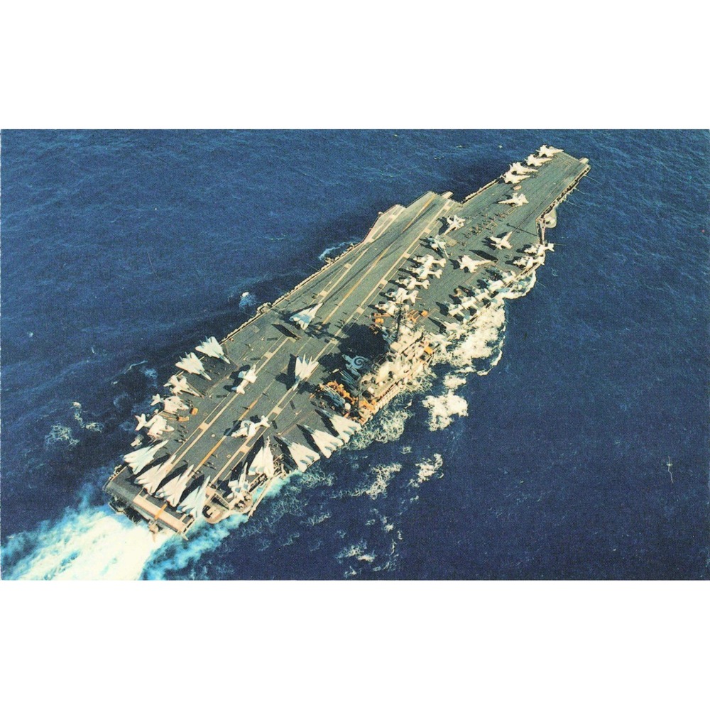 USS America CV 66 Postcard Operation Desert Storm Flight Operations 1991